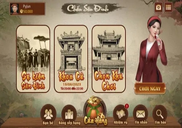 Phân chia khu vực chơi Chắn sân đình